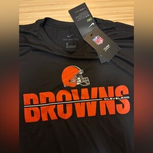 NWT Cleveland Browns Nike Dri-fit T-shirt Size Men's L Brown Color